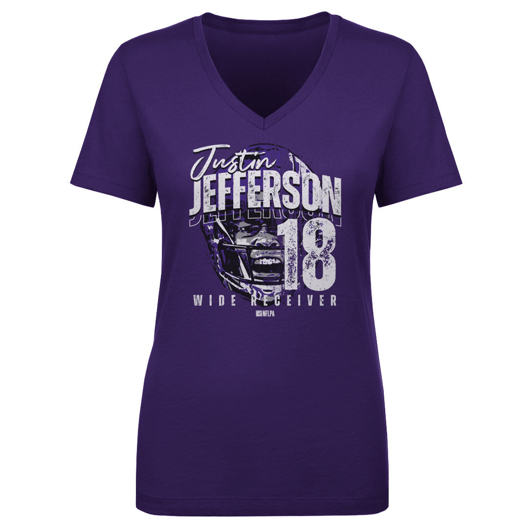 Justin Jefferson Women's V-Neck T-Shirt | 500 LEVEL