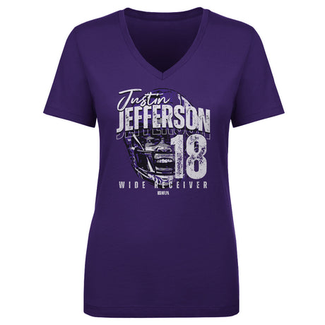 Justin Jefferson Women's V-Neck T-Shirt | 500 LEVEL