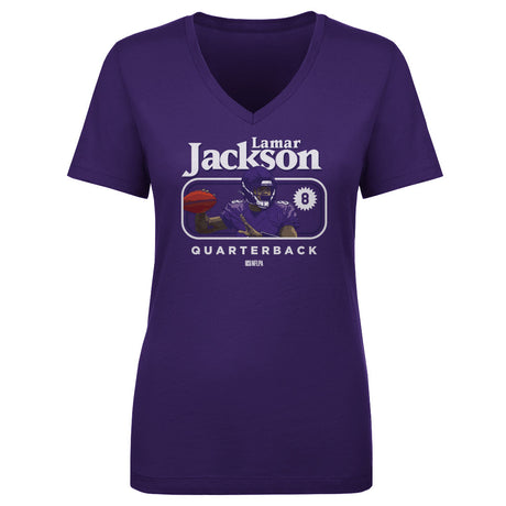 Lamar Jackson Women's V-Neck T-Shirt | 500 LEVEL