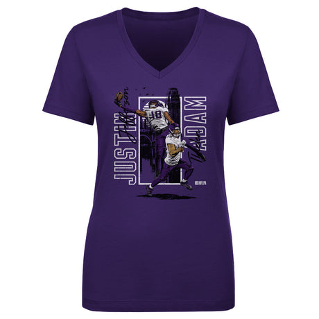 Justin Jefferson Women's V-Neck T-Shirt | 500 LEVEL