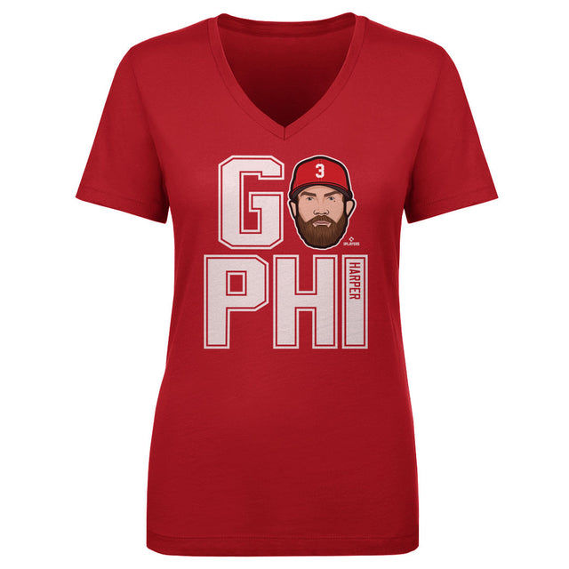 Bryce Harper Women's V-Neck T-Shirt | 500 LEVEL