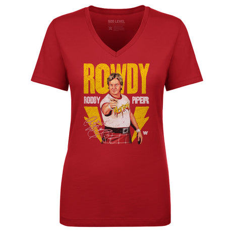 Roddy Piper Women's V-Neck T-Shirt | 500 LEVEL
