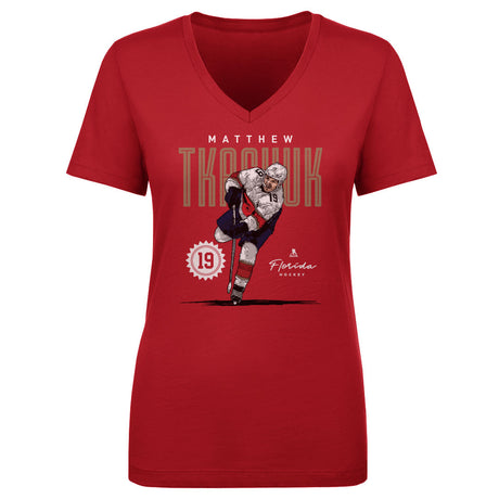 Matthew Tkachuk Women's V-Neck T-Shirt | 500 LEVEL