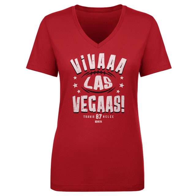 Travis Kelce Women's V-Neck T-Shirt | 500 LEVEL