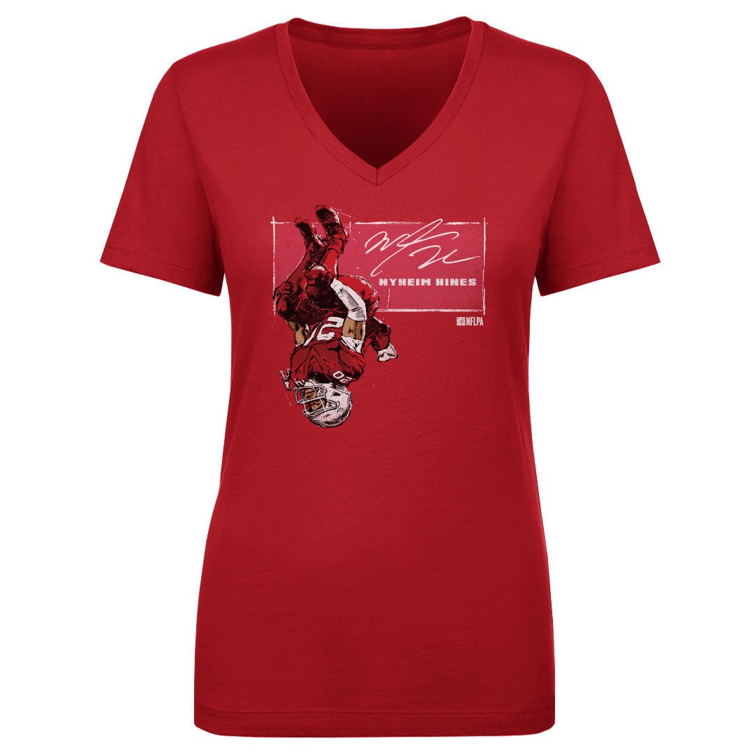 Nyheim Hines Women&#39;s V-Neck T-Shirt | 500 LEVEL