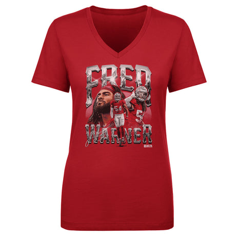 Fred Warner Women's V-Neck T-Shirt | 500 LEVEL