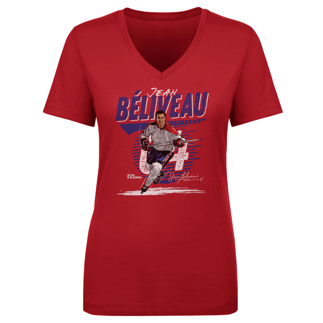 Jean Beliveau Women's V-Neck T-Shirt | 500 LEVEL