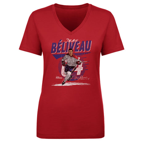 Jean Beliveau Women's V-Neck T-Shirt | 500 LEVEL