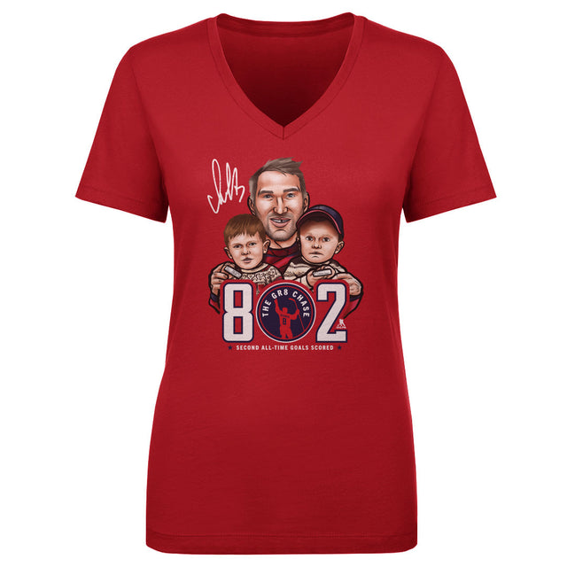 Alex Ovechkin Women's V-Neck T-Shirt | 500 LEVEL