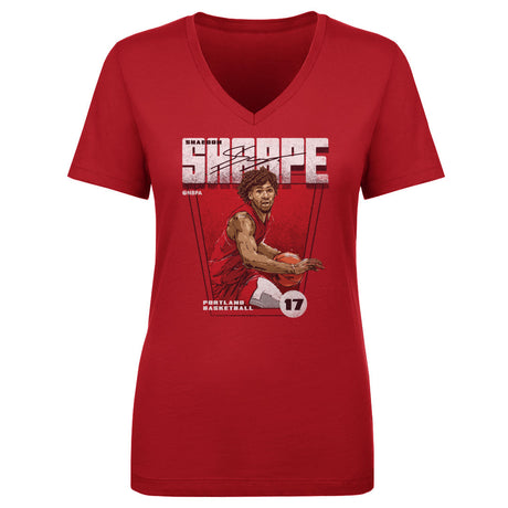 Shaedon Sharpe Women's V-Neck T-Shirt | 500 LEVEL