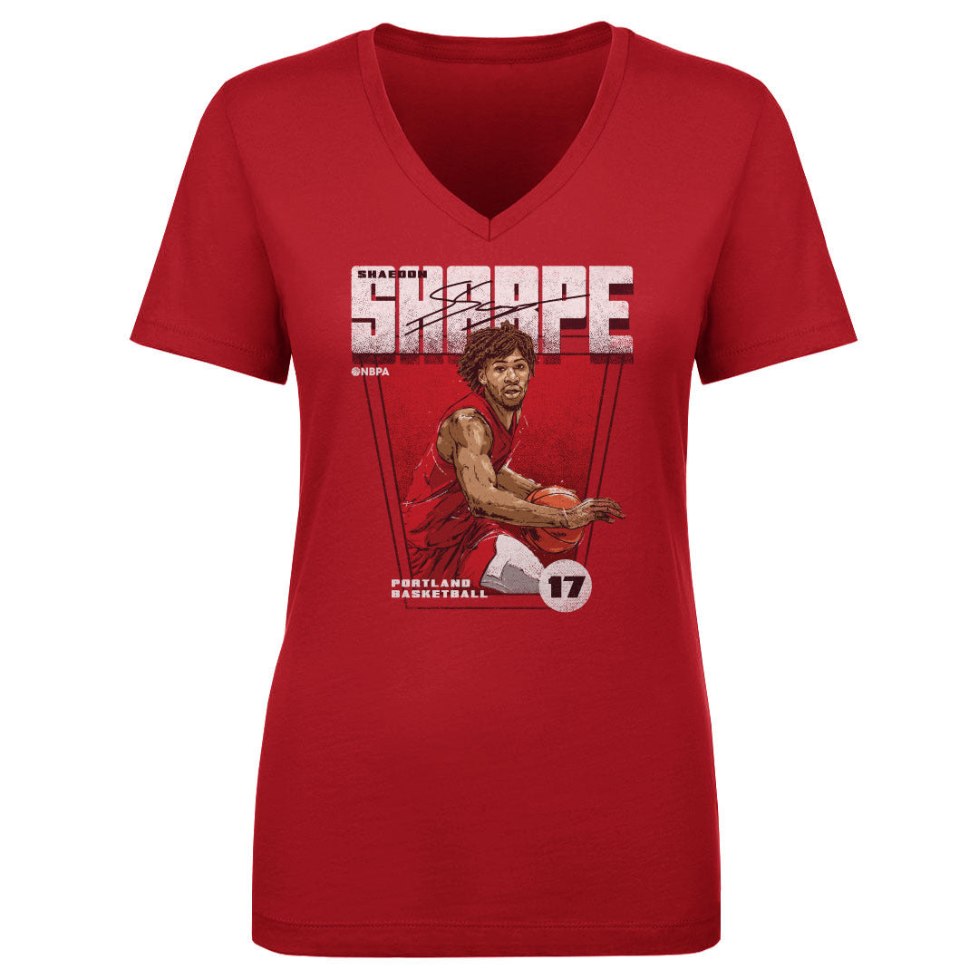 Shaedon Sharpe Women&#39;s V-Neck T-Shirt | 500 LEVEL