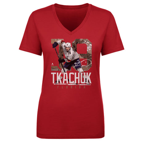 Matthew Tkachuk Women's V-Neck T-Shirt | 500 LEVEL