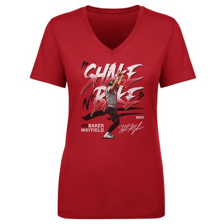 Baker Mayfield Women's V-Neck T-Shirt | 500 LEVEL