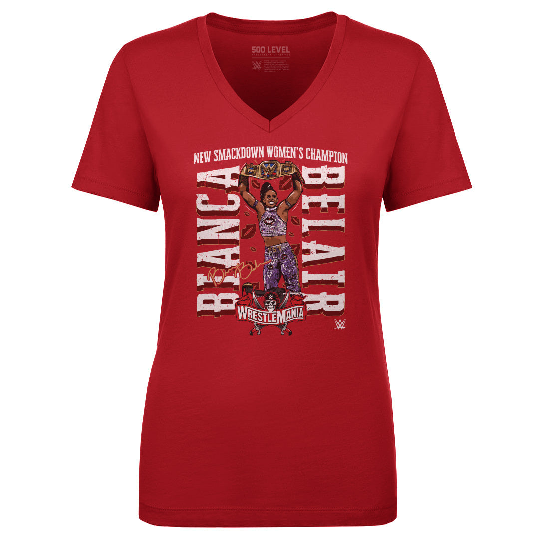 Bianca Belair Women's V-Neck T-Shirt | 500 LEVEL