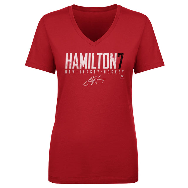 Dougie Hamilton Women's V-Neck T-Shirt | 500 LEVEL