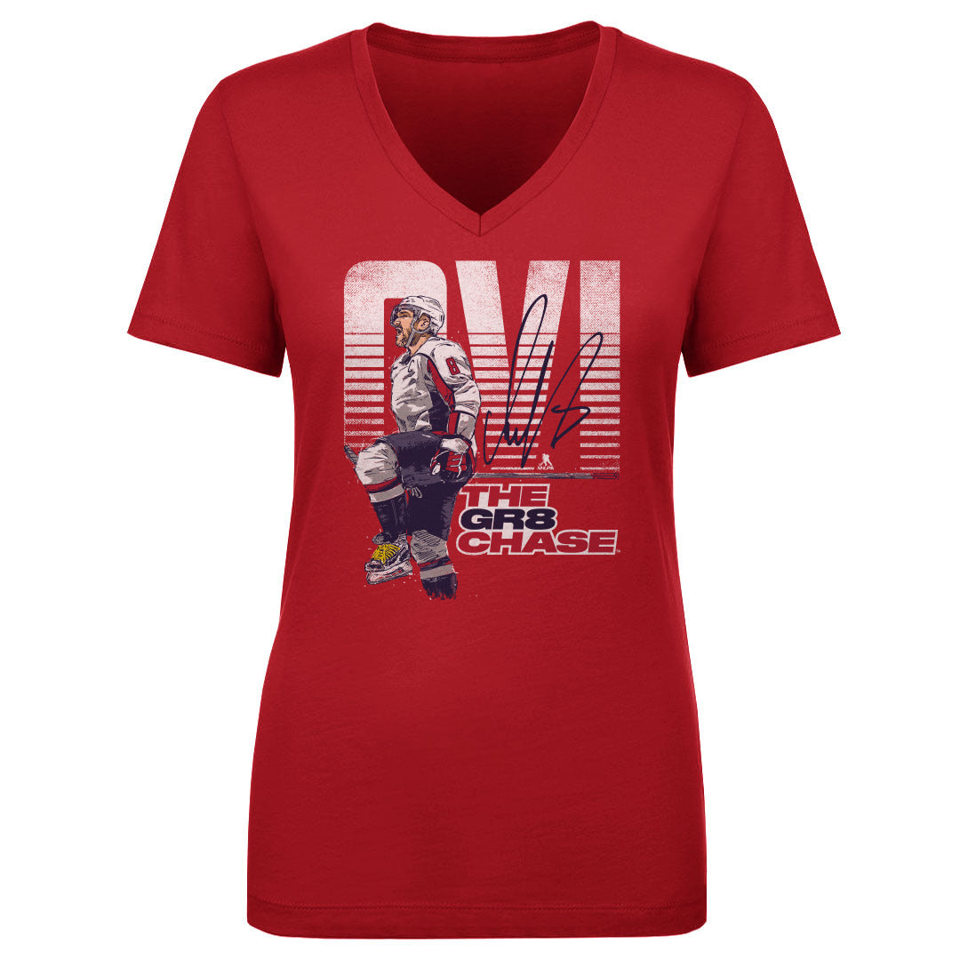 Alex Ovechkin Women's V-Neck T-Shirt | 500 LEVEL