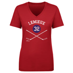 Claude Lemieux Women's V-Neck T-Shirt | 500 LEVEL