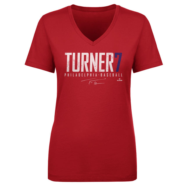 Trea Turner Women's V-Neck T-Shirt | 500 LEVEL