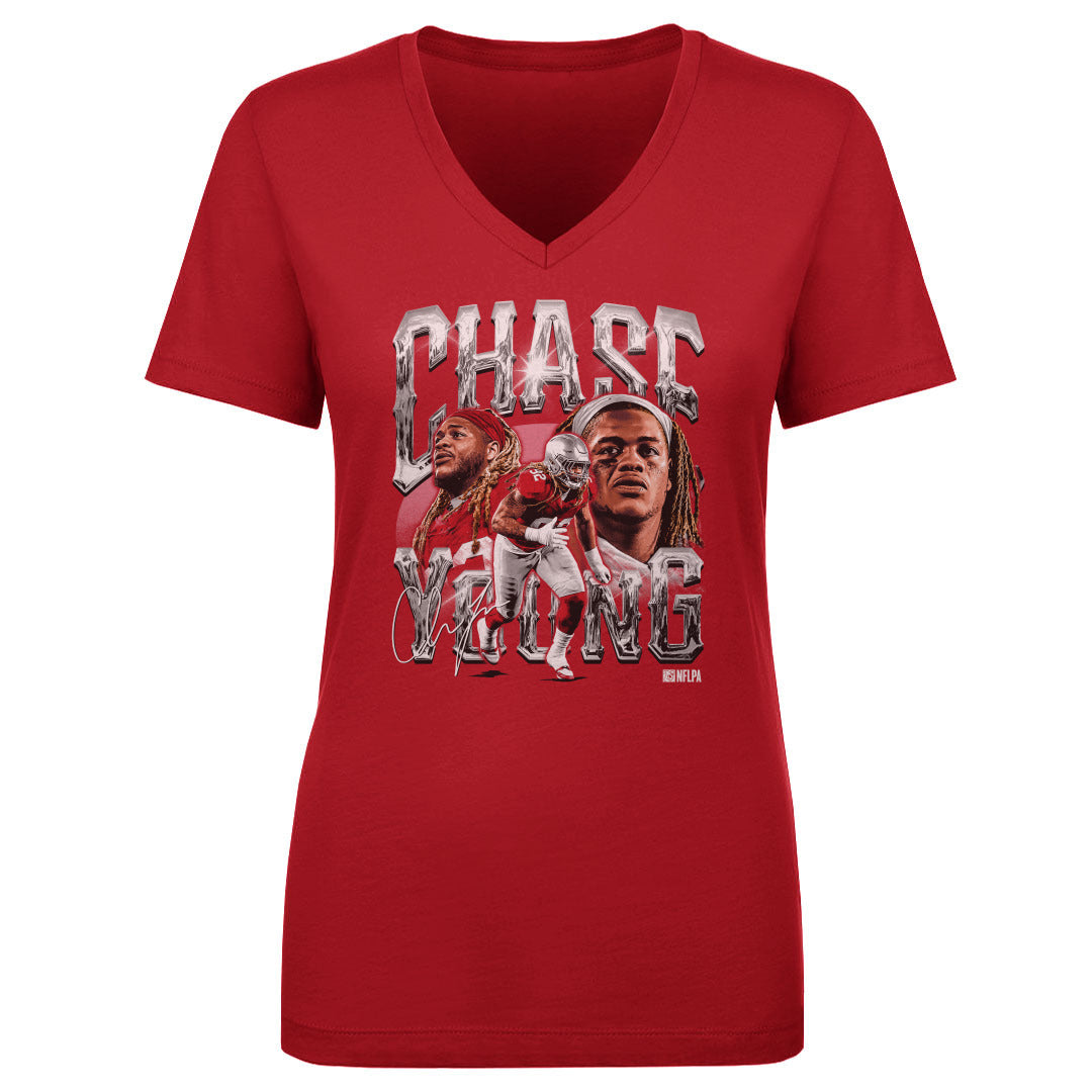 Chase Young Women&#39;s V-Neck T-Shirt | 500 LEVEL