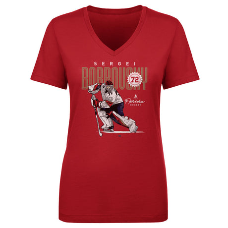 Sergei Bobrovsky Women's V-Neck T-Shirt | 500 LEVEL