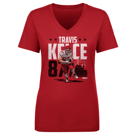 Travis Kelce Women's V-Neck T-Shirt | 500 LEVEL