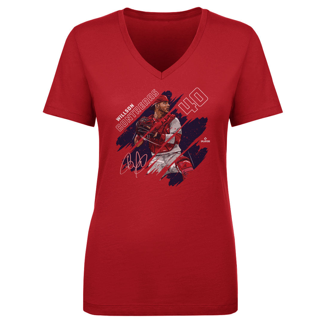 Willson Contreras Women's V-Neck T-Shirt | 500 LEVEL