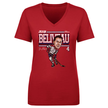 Jean Beliveau Women's V-Neck T-Shirt | 500 LEVEL
