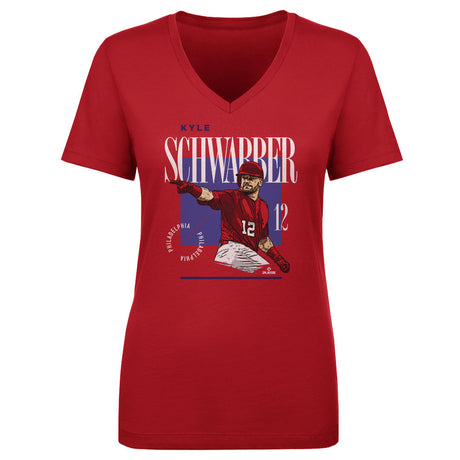 Kyle Schwarber Women's V-Neck T-Shirt | 500 LEVEL