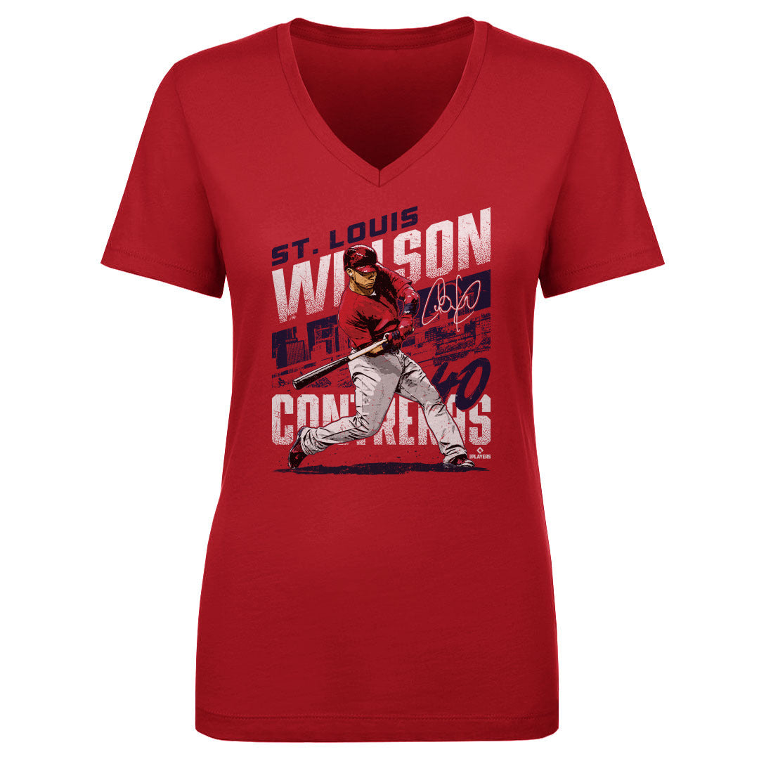 Willson Contreras Women&#39;s V-Neck T-Shirt | 500 LEVEL