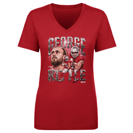 George Kittle Women's V-Neck T-Shirt | 500 LEVEL