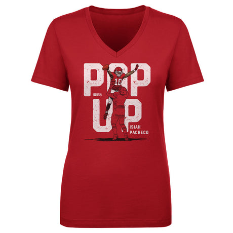 Isiah Pacheco Women's V-Neck T-Shirt | 500 LEVEL