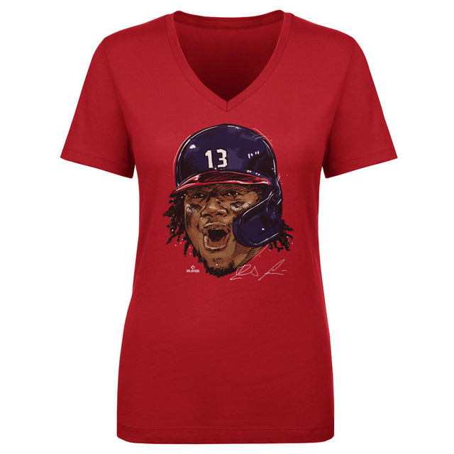 Ronald Acuna Jr. Women's V-Neck T-Shirt | 500 LEVEL
