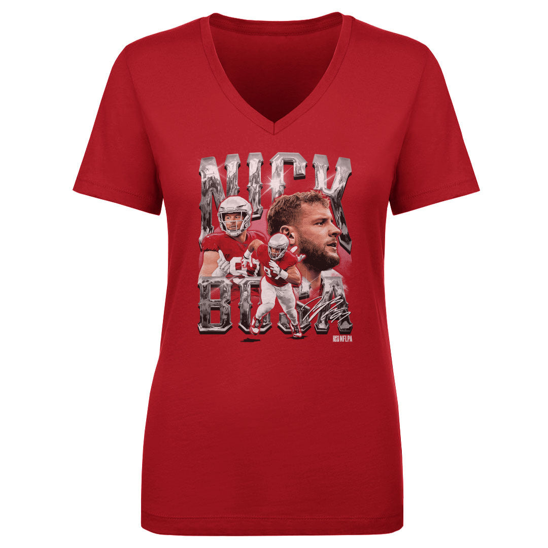 Nick Bosa Women's V-Neck T-Shirt | 500 LEVEL