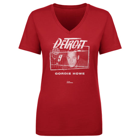 Gordie Howe Women's V-Neck T-Shirt | 500 LEVEL
