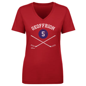 Bernie Geoffrion Women's V-Neck T-Shirt | 500 LEVEL