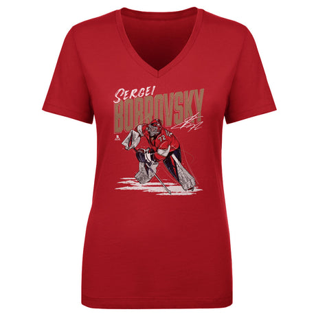 Sergei Bobrovsky Women's V-Neck T-Shirt | 500 LEVEL