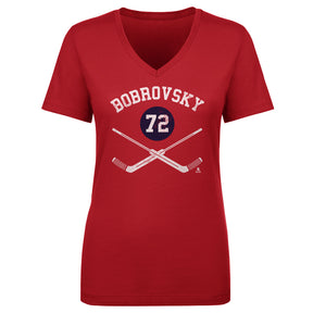 Sergei Bobrovsky Women's V-Neck T-Shirt | 500 LEVEL