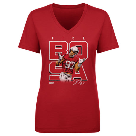 Nick Bosa Women's V-Neck T-Shirt | 500 LEVEL
