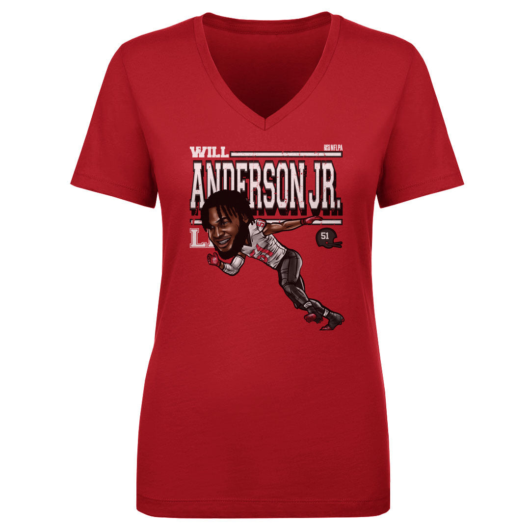 Will Anderson Jr. Women's V-Neck T-Shirt | 500 LEVEL