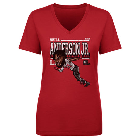 Will Anderson Jr. Women's V-Neck T-Shirt | 500 LEVEL