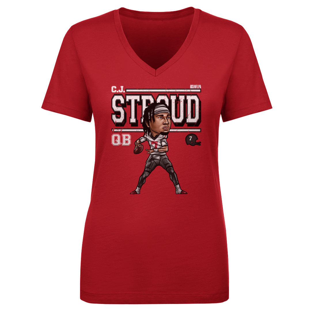 C.J. Stroud Women's V-Neck T-Shirt | 500 LEVEL