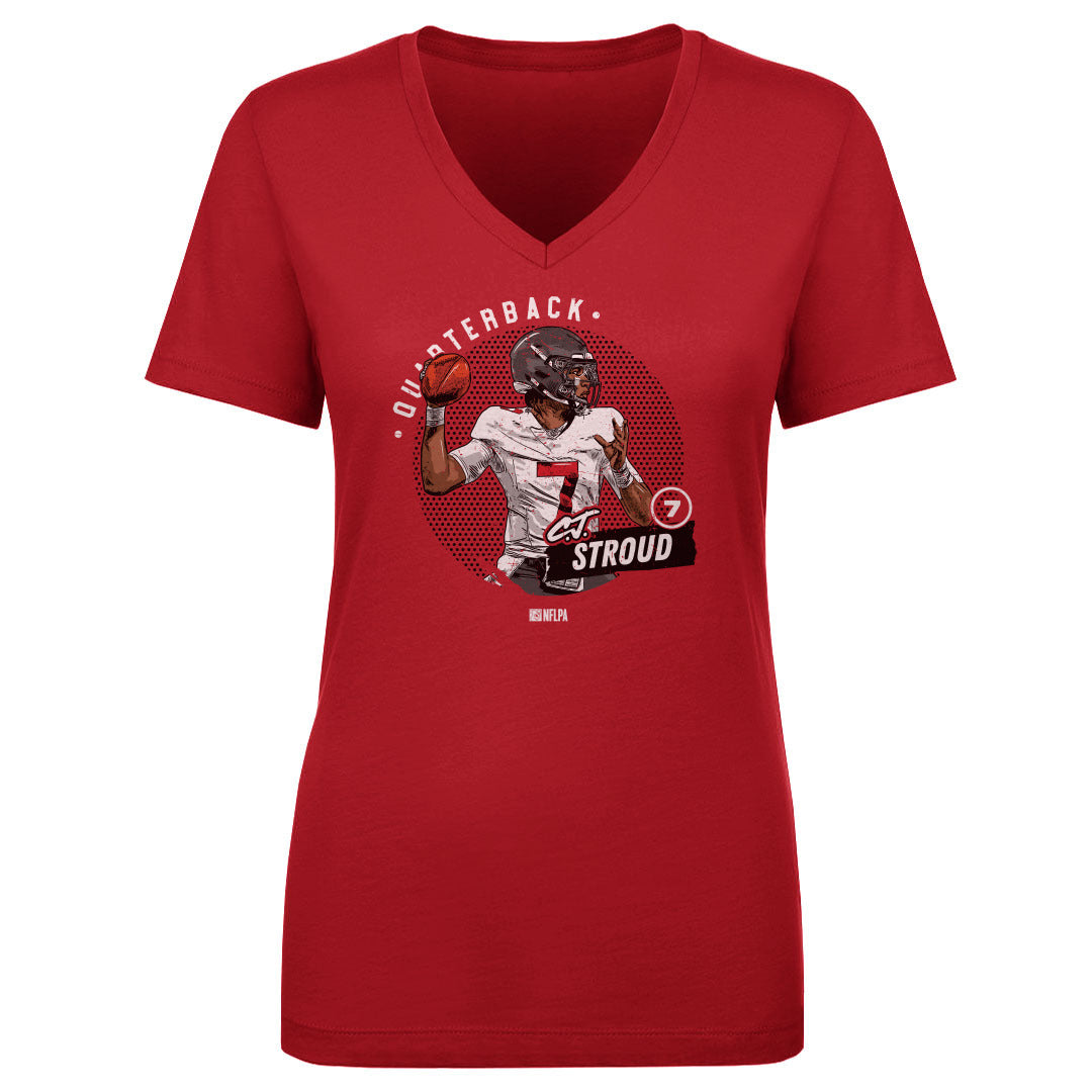 C.J. Stroud Women's V-Neck T-Shirt | 500 LEVEL