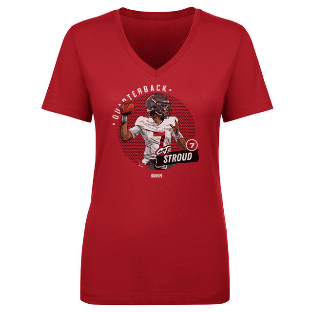 C.J. Stroud Women's V-Neck T-Shirt | 500 LEVEL