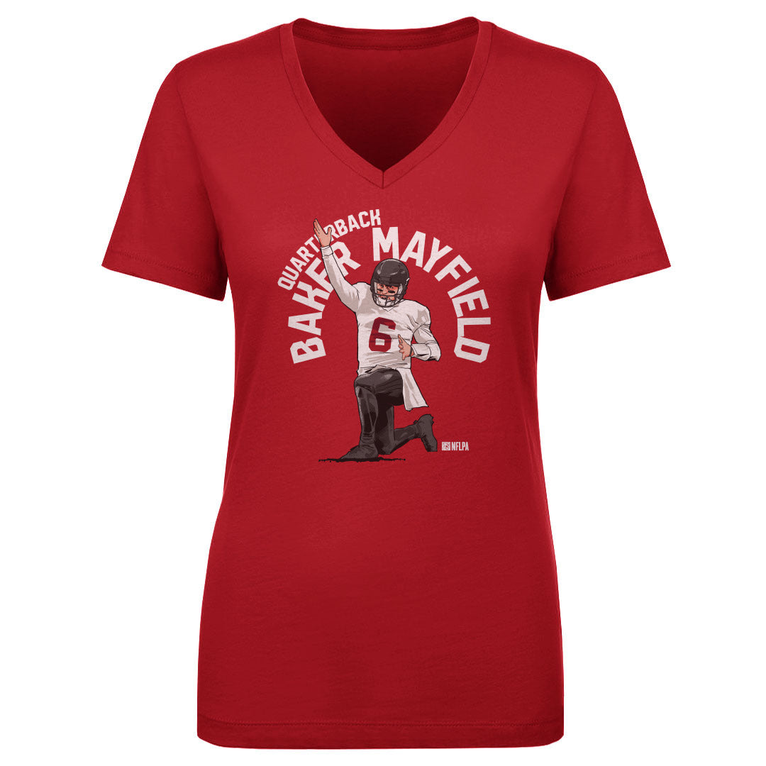 Baker Mayfield Women's V-Neck T-Shirt | 500 LEVEL