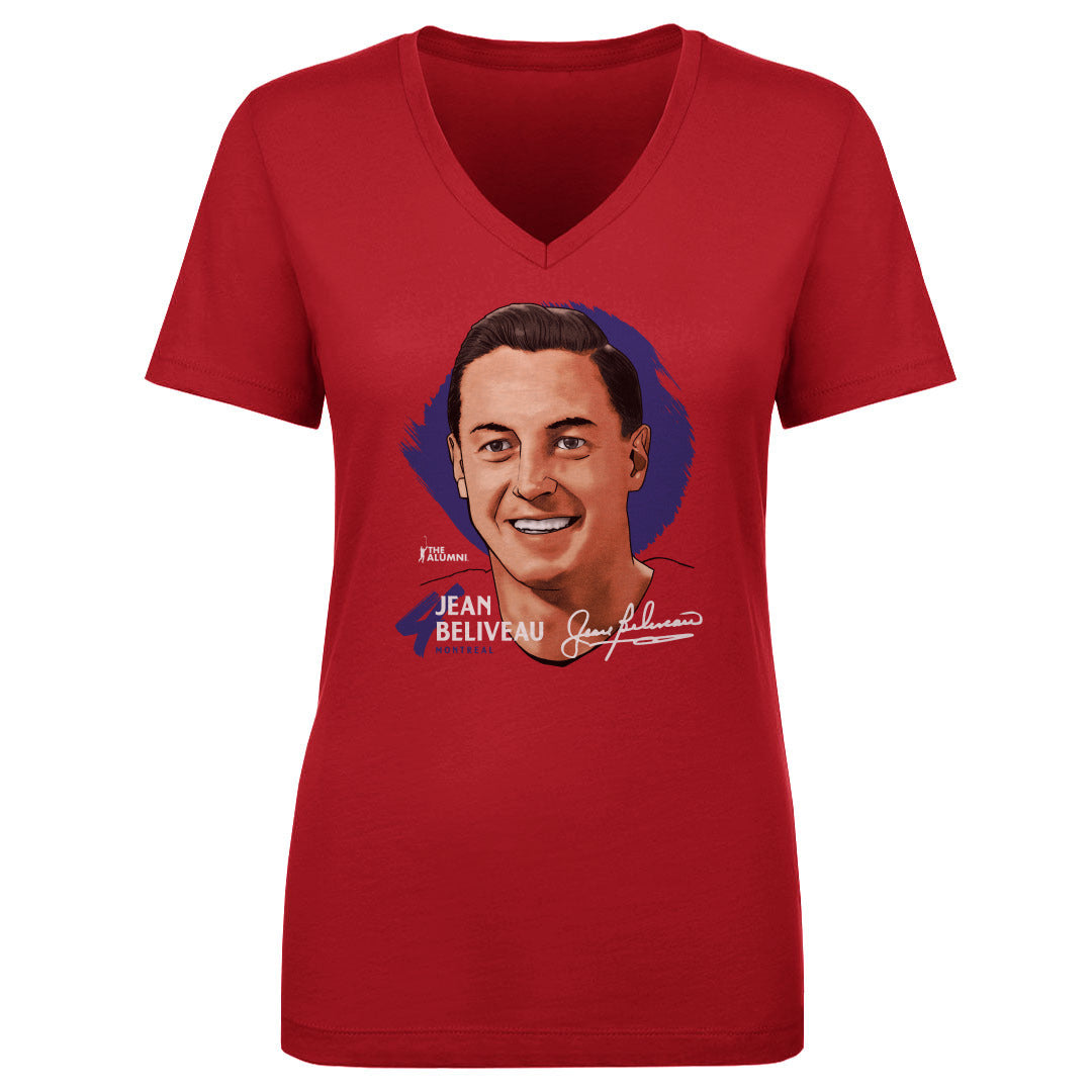 Jean Beliveau Women's V-Neck T-Shirt | 500 LEVEL