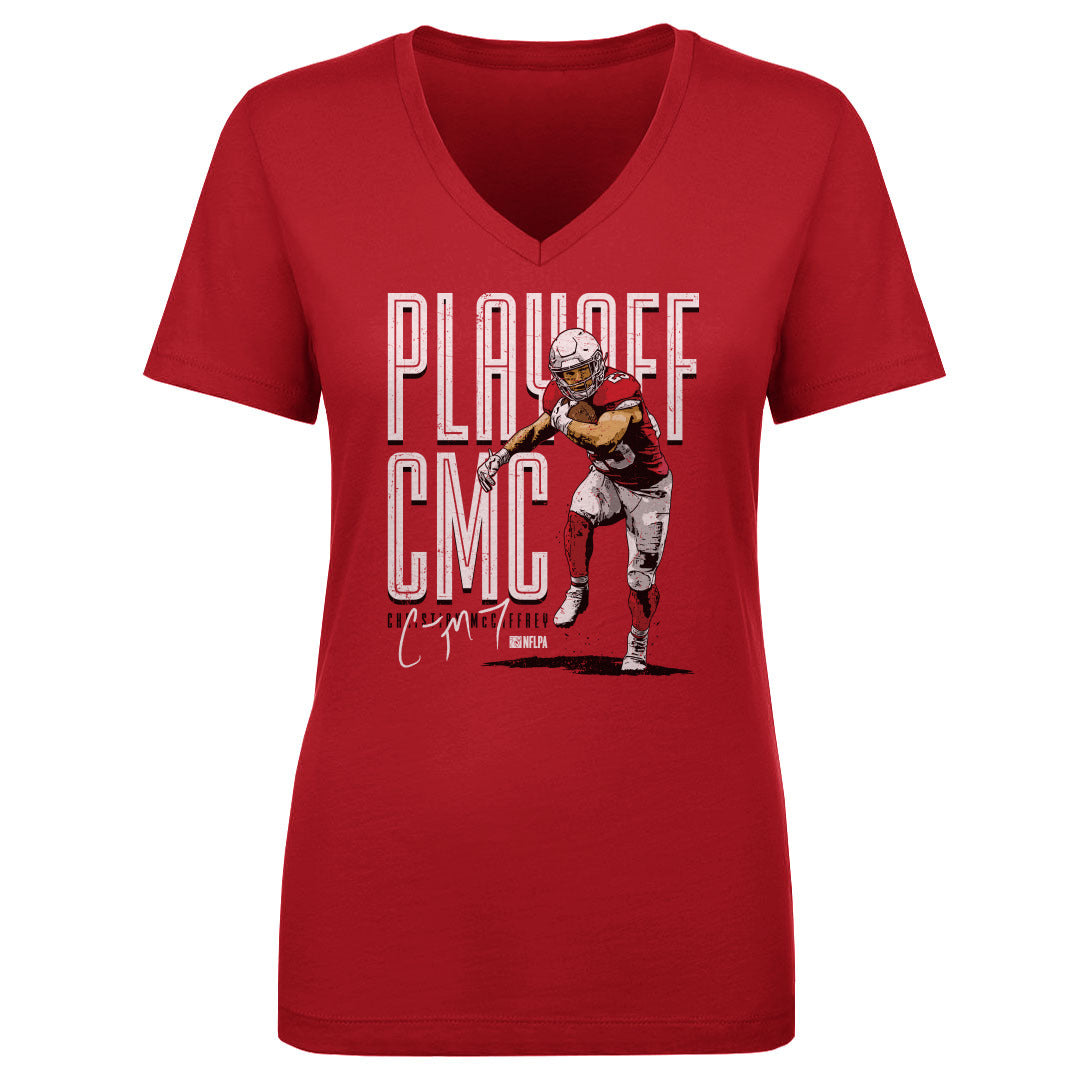 Christian McCaffrey Women's V-Neck T-Shirt | 500 LEVEL