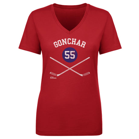 Sergei Gonchar Women's V-Neck T-Shirt | 500 LEVEL