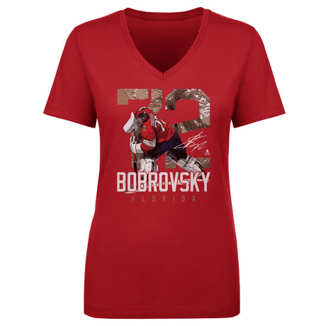 Sergei Bobrovsky Women's V-Neck T-Shirt | 500 LEVEL