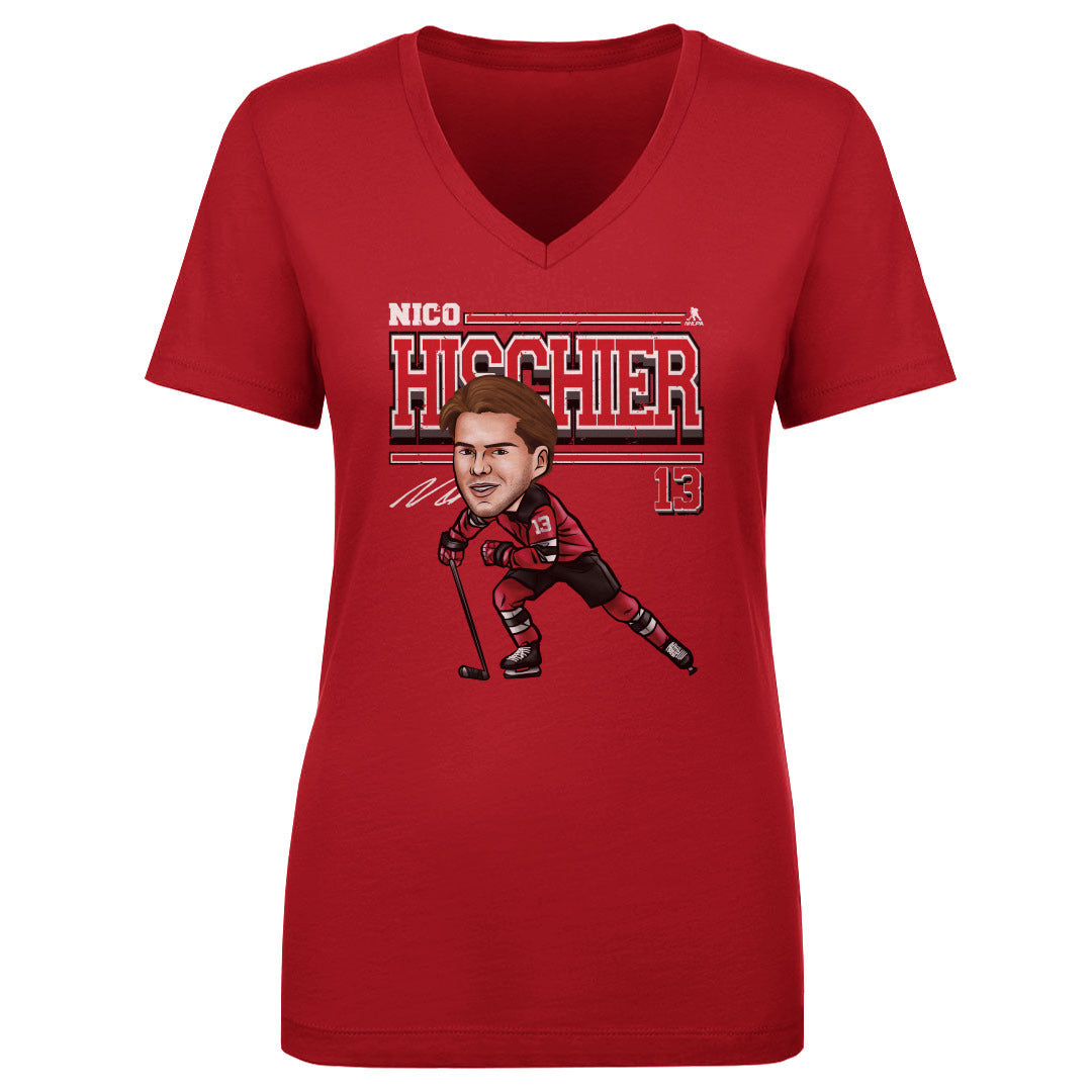 Nico Hischier Women's V-Neck T-Shirt | 500 LEVEL