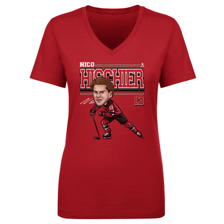 Nico Hischier Women's V-Neck T-Shirt | 500 LEVEL